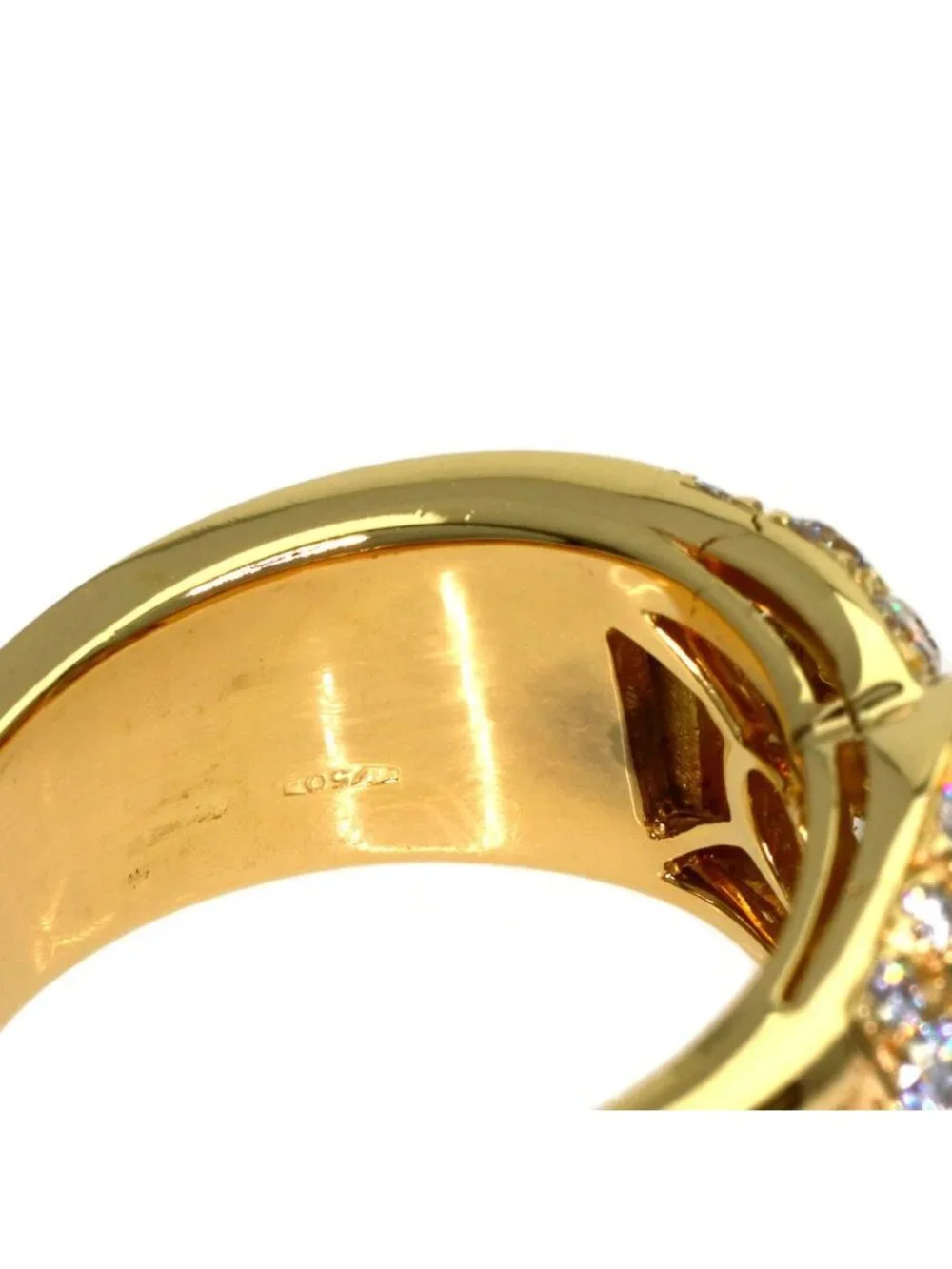 Bvlgari Vintage Diamond Ring 18K Yellow Gold